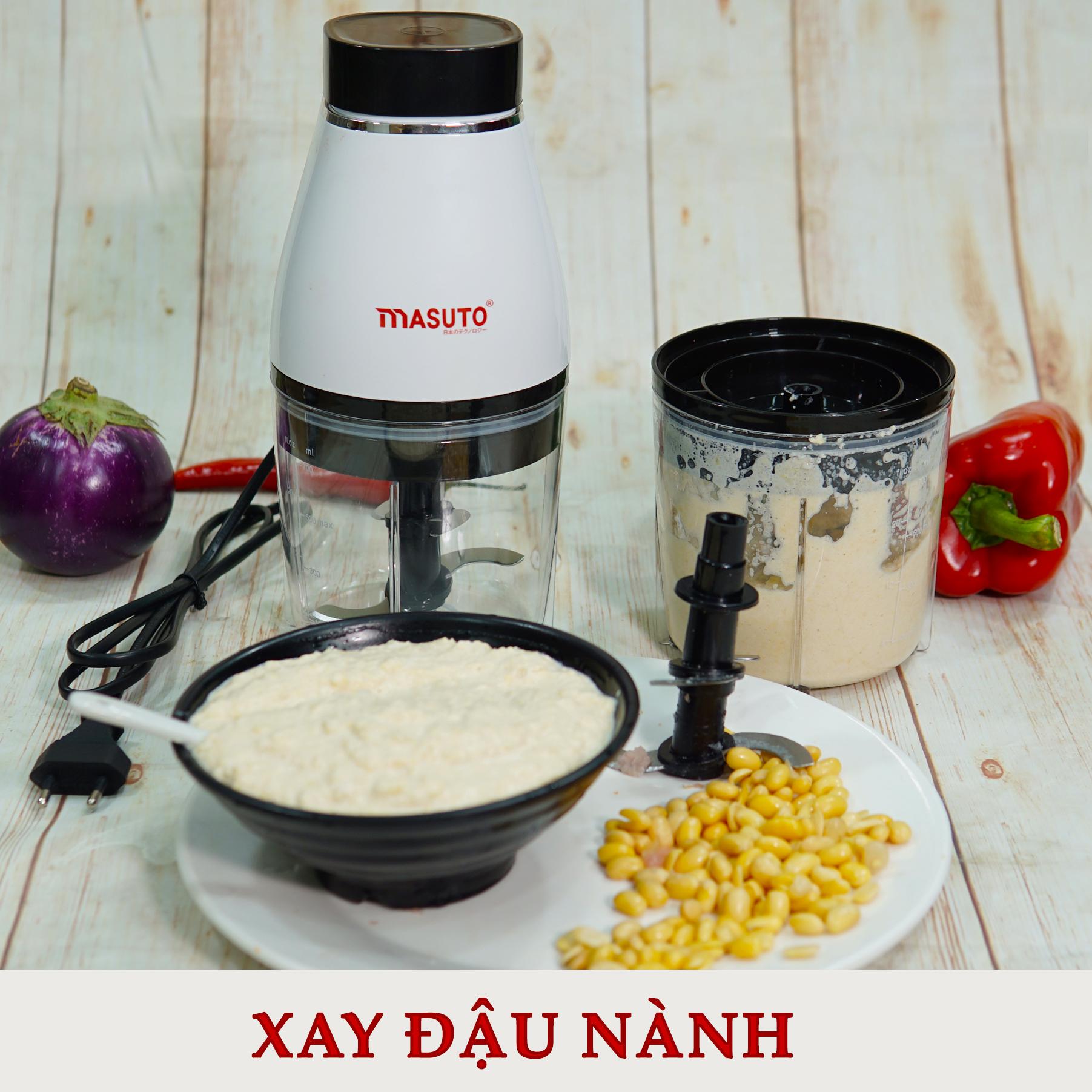 Máy xay nhựa đa năng Masuto xay sinh tố thịt tôm cua cá ăn dặm siêu nhuyễn mịn chỉ 10s cối 0,6L -HÀNG CHÍNH HÃNG