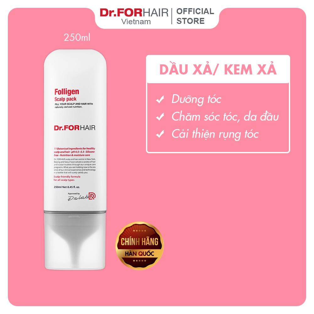 Combo gội xả dưỡng hỗ trợ mọc tóc giảm rụng tóc và gàu Dr.FORHAIR Plus Shampoo 500ml x Scalp Pack 250ml