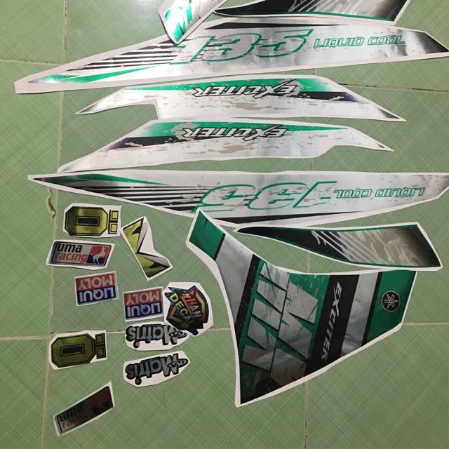 Tem exciter 135 mx xanh bạc