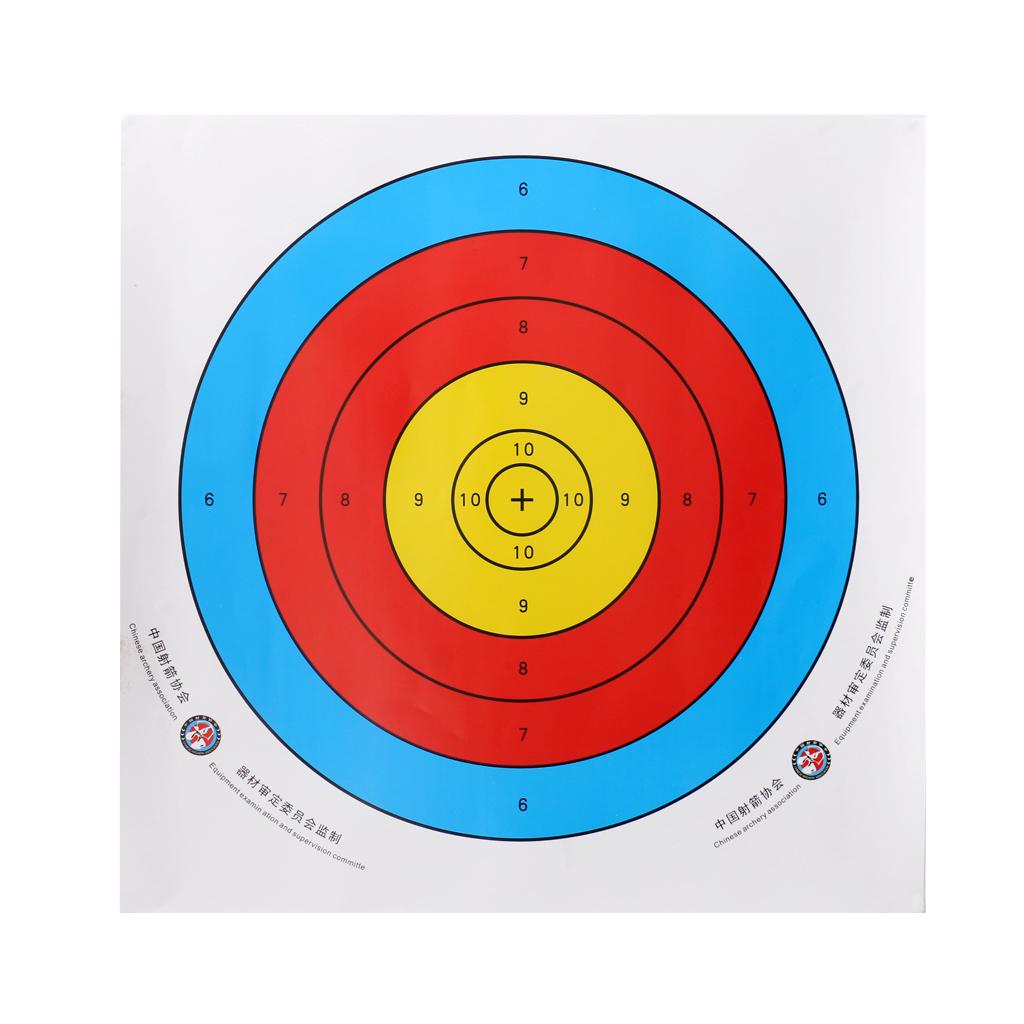 12 Pieces durable Archery Target Paper for Recurve Bow Longbow 43x43cm