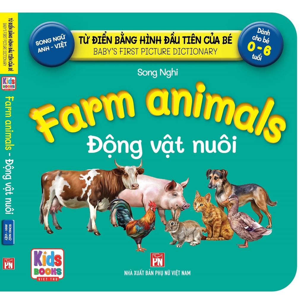 Sách - Baby'S First Picture Dictionary - Từ Điển Bằng Hình Đầu Tiên Của Bé - Động vật Nuôi - Farm AniMals