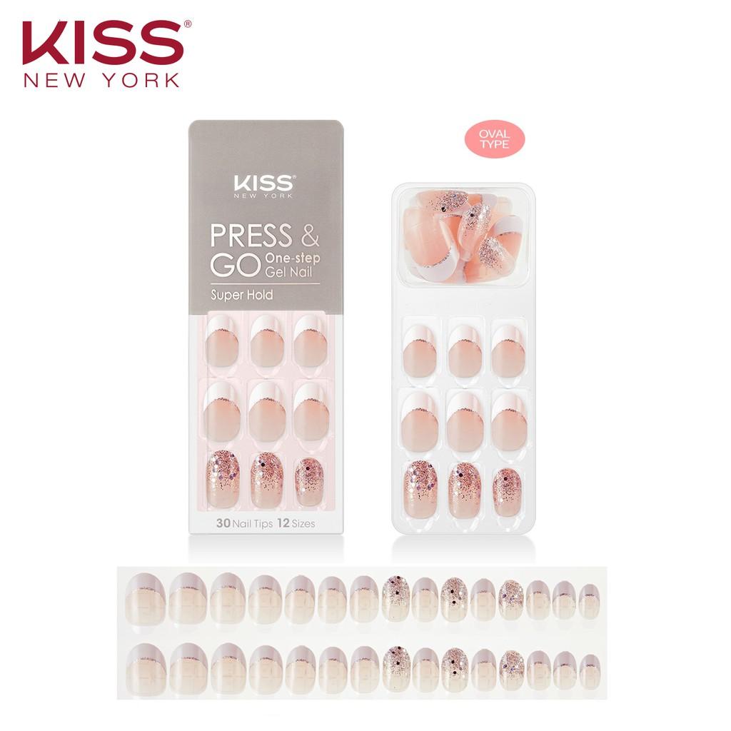 Bộ 30 Móng Tay Gel Tự Dán Press &amp; Go Kiss New York Nail Box - Bridal Shower (KPN06K)