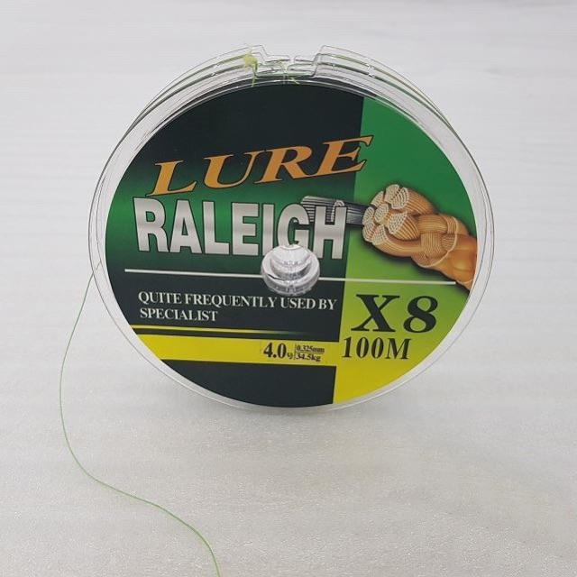 Dây dù câu cá Lure Raleigh X8 dài 100m ( ĐỦ SIZE ) Dây dù PE 7 màu Raleigh X8 Siêu Bền hàng chất lượng Nhật Bản y hình