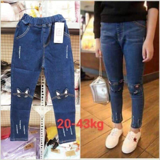 ( liên tục bổ sung lô mới)Quần bò(jeans) dài cho bé gái  size đại 13-40kg