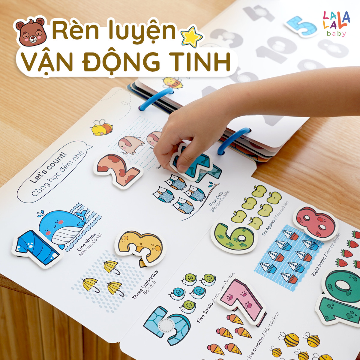 Học liệu bóc dán Busy Book cho bé Lalala Baby nhiều chủ đề đa dạng, song ngữ Anh Việt - Beezi Book