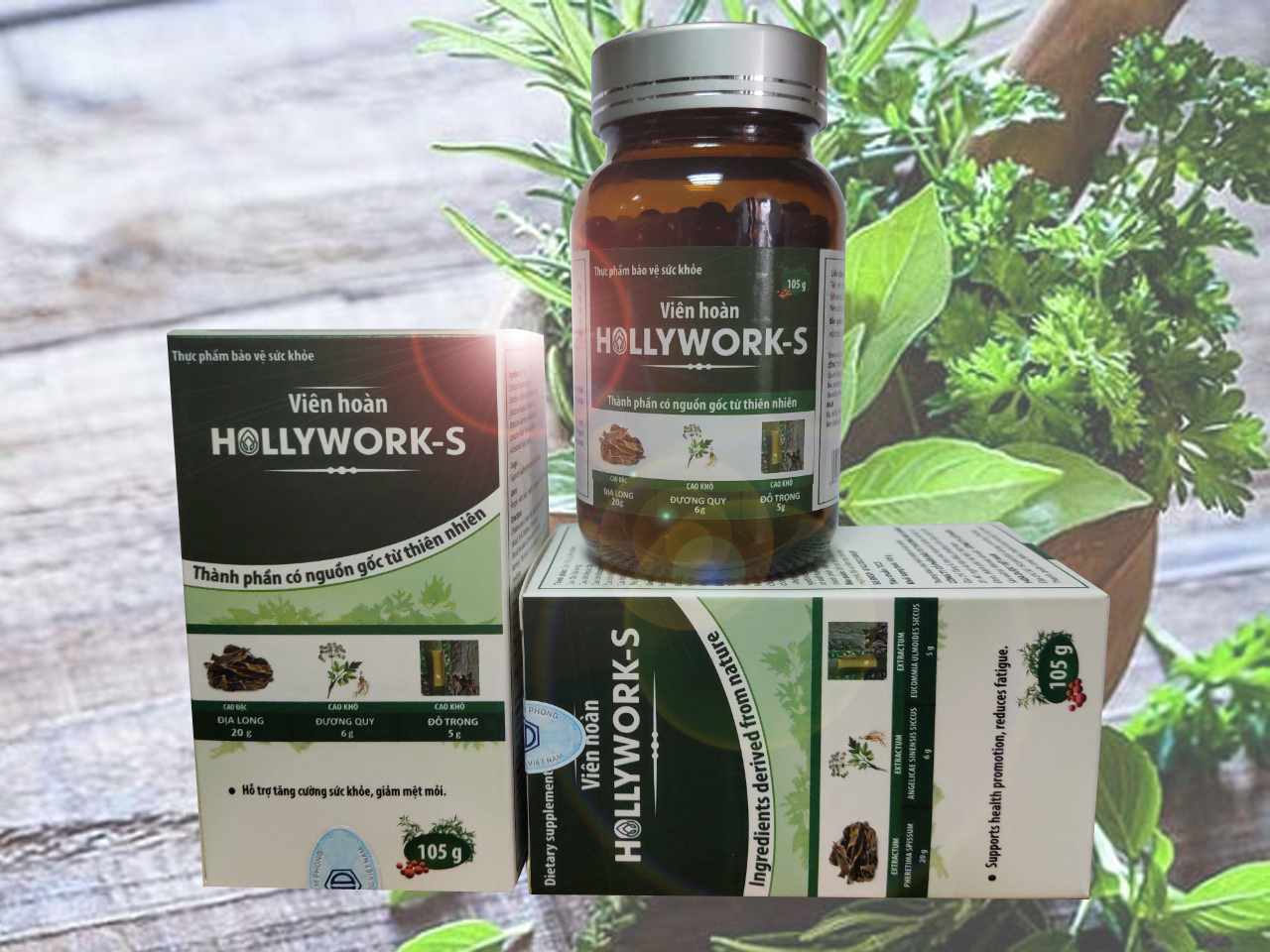 Viên hoàn Hollywork - nguyên liệu quý tăng sức đề kháng đẩy lùi Covid