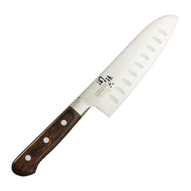 KAI - Dao làm bếp Seki Magoroku Benifuji - Dao Santoku hollow - 16.5cm