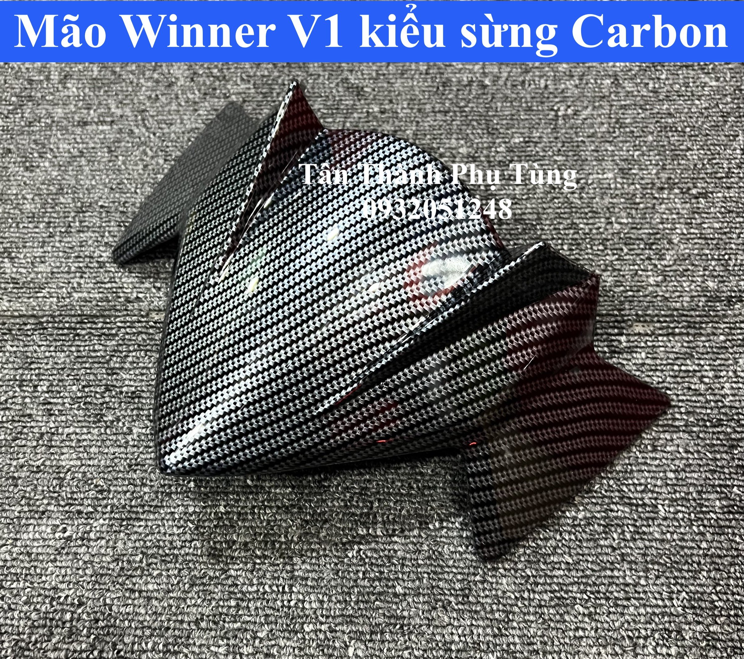 Mão dành cho Winner V1 kiểu sừng - màu Carbon