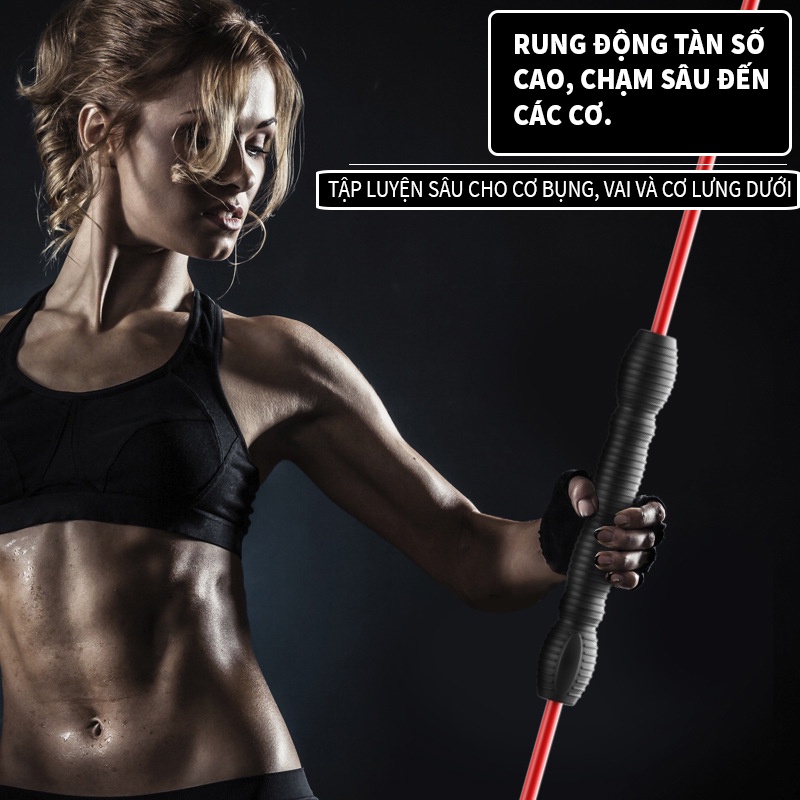 Thanh rung đàn hồi tập gym, gậy tập gym SPORT đa năng tại nhà