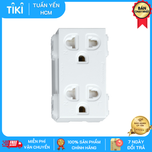 Ổ cắm đôi 3 chấu Panasonic WEV1582SW , WEV1582H