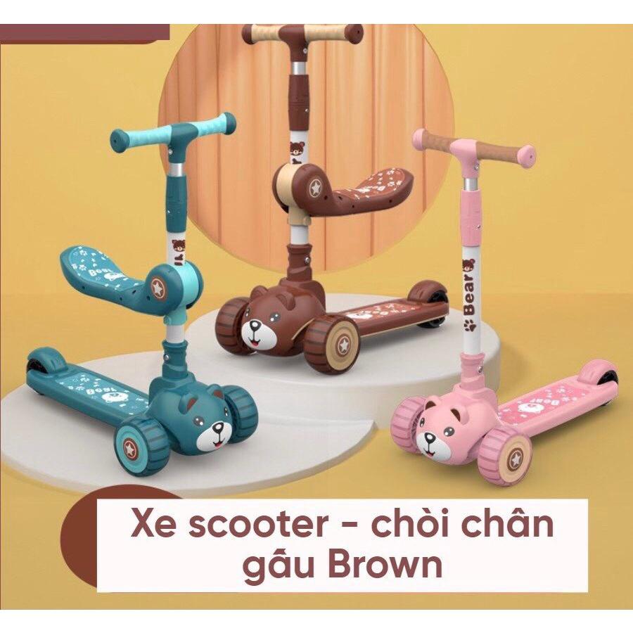 Xe trượt Scooter hình gấu cho bé