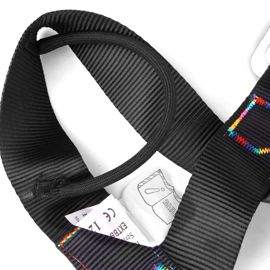 Half Body Outdoor Rappelling Climbing Harness Seat Safety Sitting Bust Belt Black