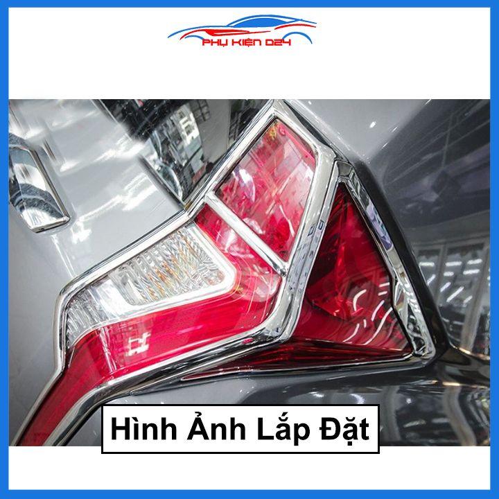 Ốp viền đèn pha hậu mạ crom Pajero Sport 2019-2020 chống trầy trang trí bảo vệ xe