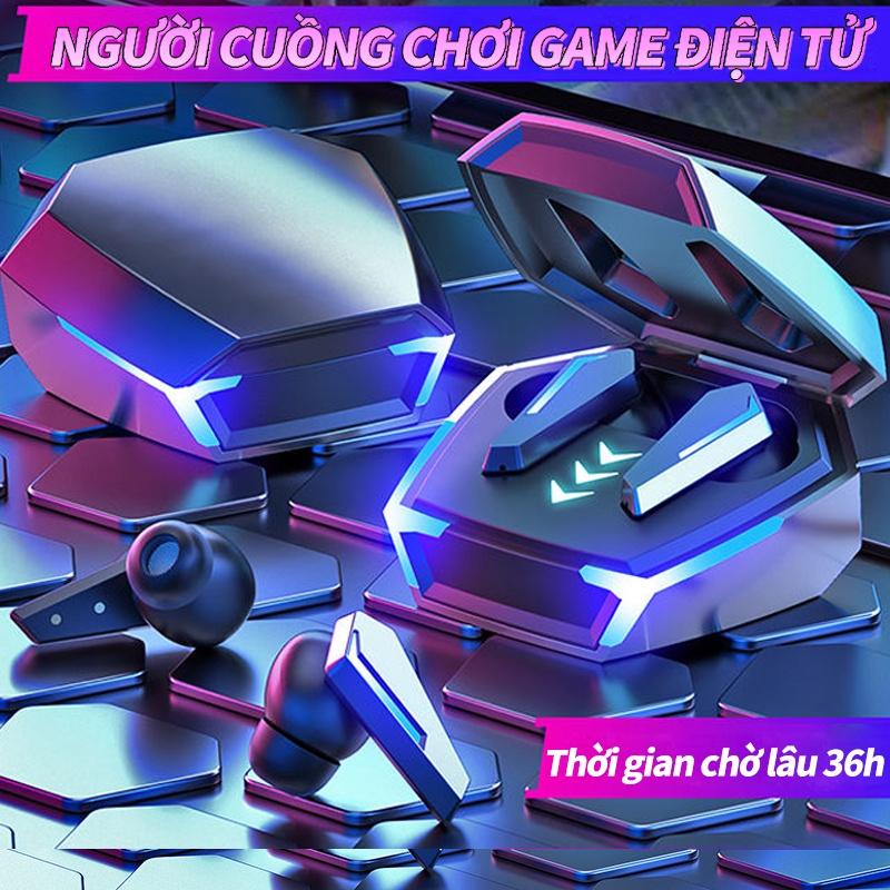 Tai nghe không dây Bluetooth 5.2 chip chuyên gaming chế độ kép chơi game nghe nhạc chống nước in-ear