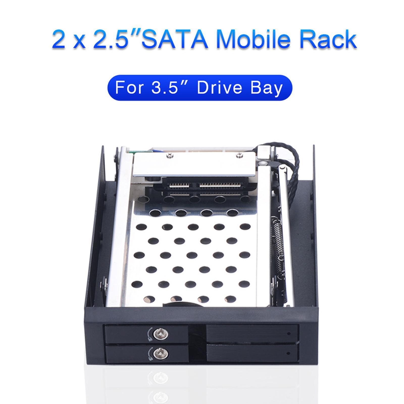 2.5'' SSD to 3.5'' Hard Disk Drive Mounting Bracket Kit SATA Power Cable