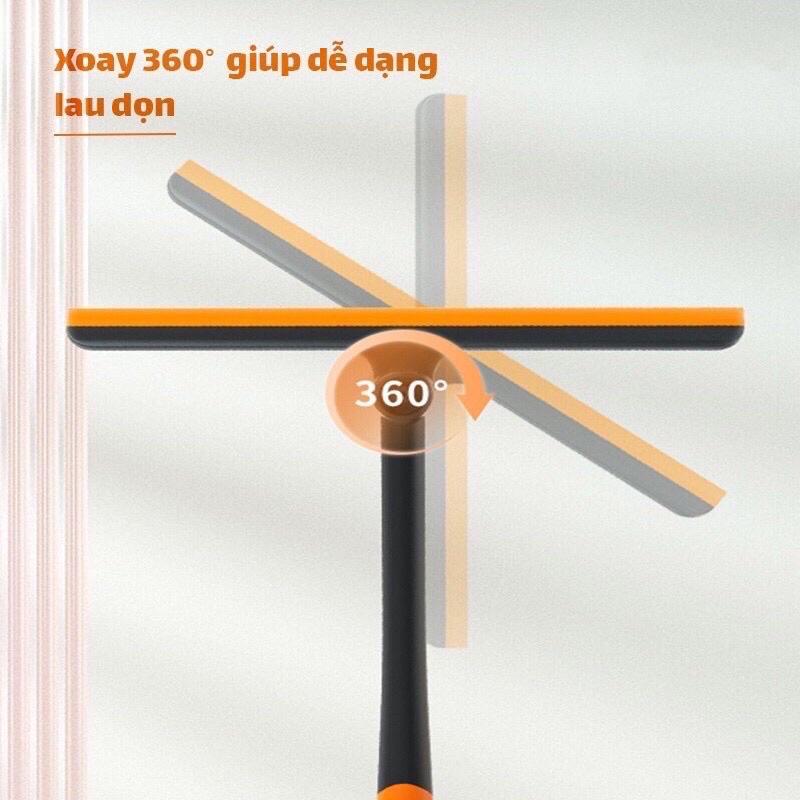 Cây Lau Nhà Cửa Kính Xoay 360 Độ 3 Trong 1 Chổi Lau Kính Gạt Nước