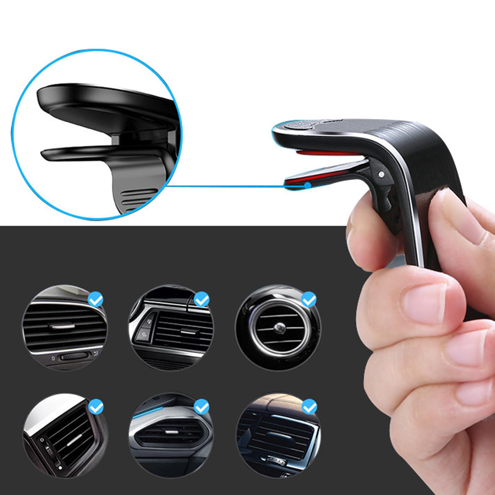 Golden Car Mobile Cell Phone Holder Magnetic Air Vent Clip Mount for iPhone