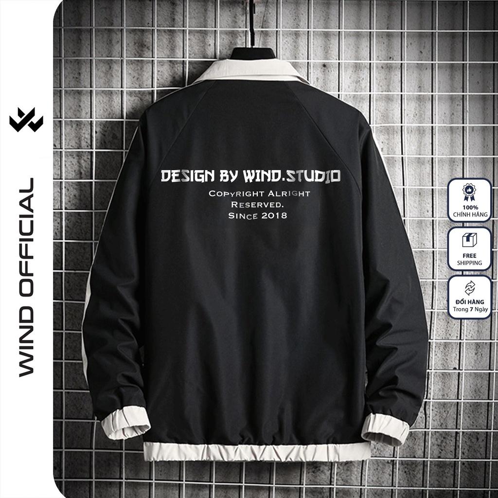 Áo khoác dù WIND unisex form rộng Tshirt cardigan thời trang nam nữ oversize ulzzang