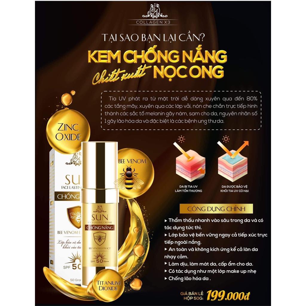 Kem chống nắng nọc ong Collagen X3