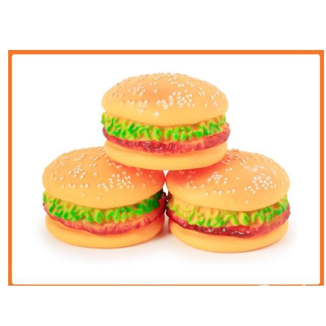 Đồ chơi gặm hình bánh sandwich có còi cho thú cưng