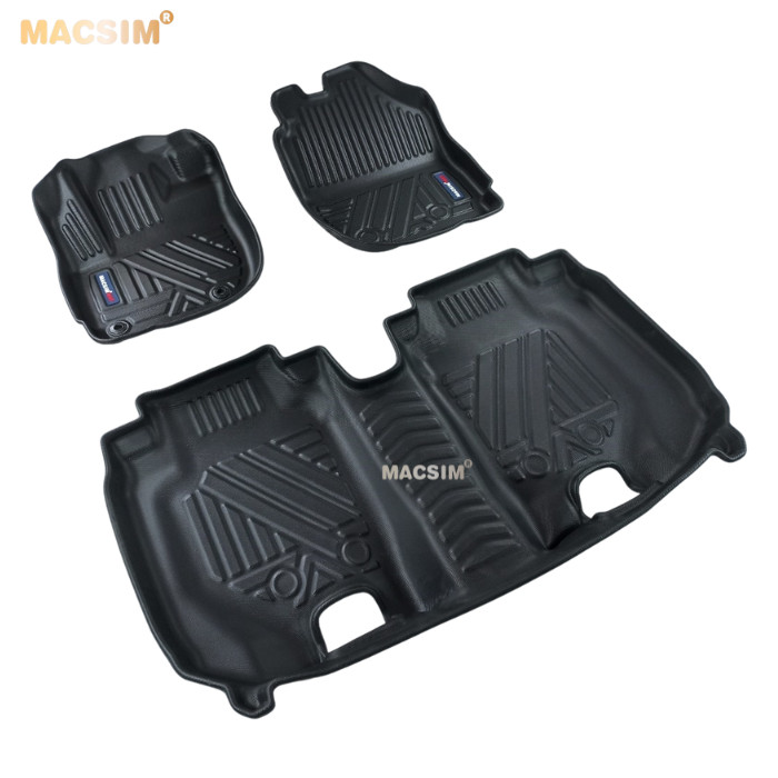 Thảm lót sàn xe ô tô Honda HRV 2019 -2022 Nhãn hiệu Macsim chất liệu nhựa TPV cao cấp màu đen