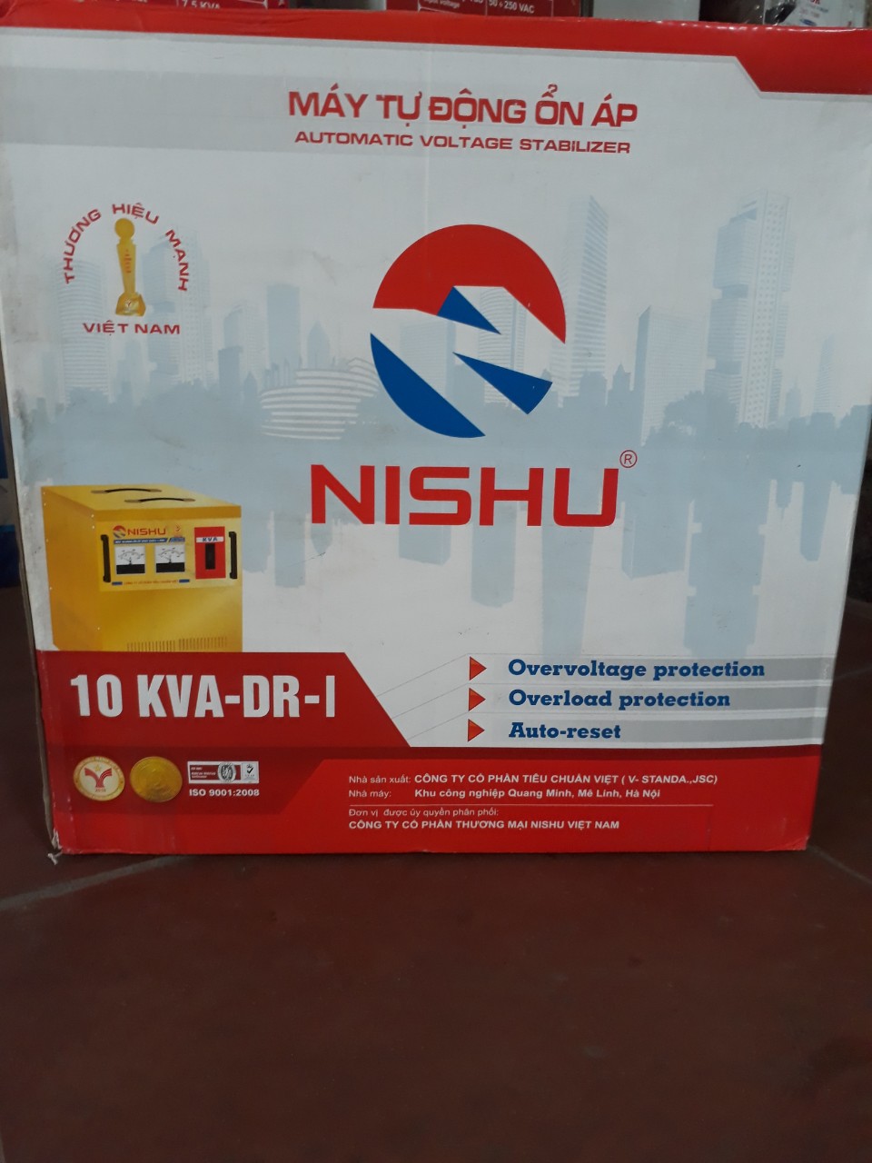 ỔN ÁP NISHU 10KW GIẢI 50-250V THM CÓ 3 ĐỒNG HỒ