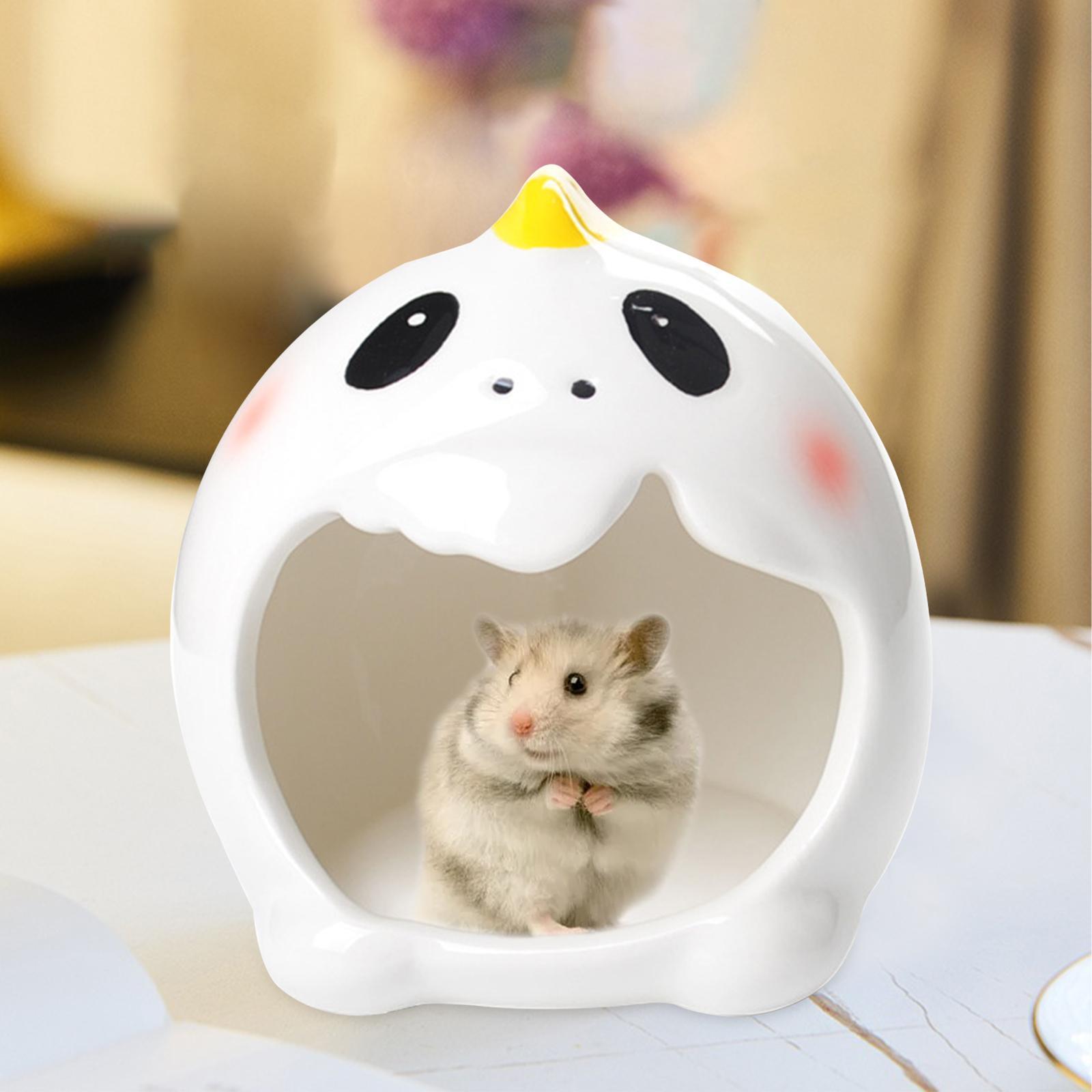 Ceramic Hamster Nest Small Animal House Cage Toys Pet Nesting Mini Hut