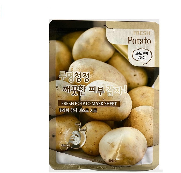 Bộ 10 Mặt Nạ Dưỡng Da Khoai Tây 3W CLINIC FRESH POTATO MASK SHEET 23ml x 10 miếng