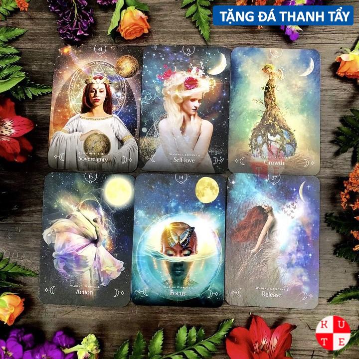 Bộ Bài Oracle Queen Of The Moon 44 Lá Bài Tặng Link Tiếng Anh Và Đá Thanh Tẩy