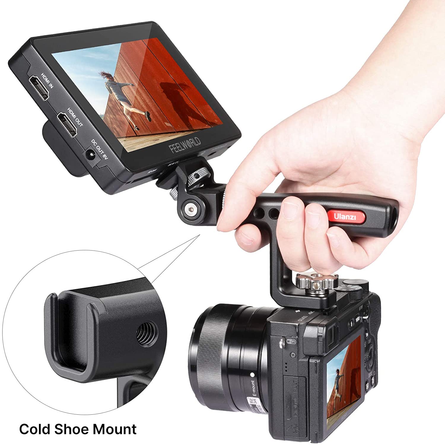 ULANZI UURIG R071, Tay cầm mini dành cho Máy ảnh DSLR - Hàng Chính Hãng