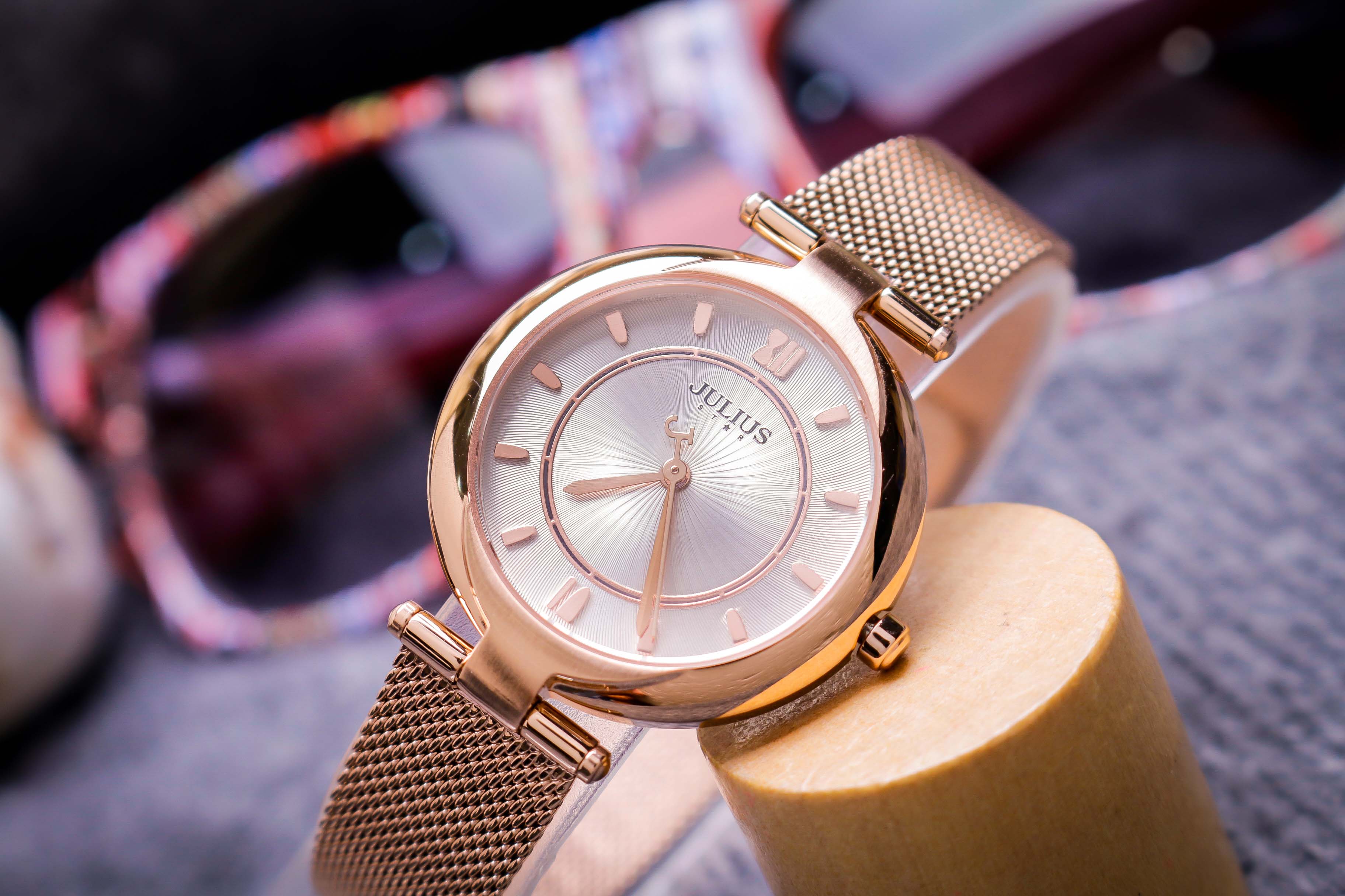 Đồng Hồ Nữ JS-028B Kính Sapphire Julius Star Hàn Quốc