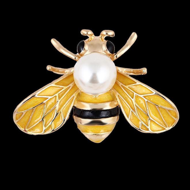 Cài áo thời trang con ong đính đá (GC57)