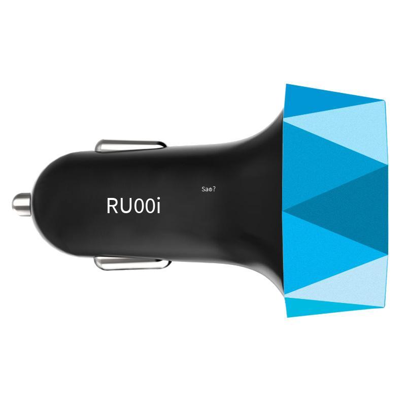 Giao hàng nhanh cho ô tô USB 2 cổng sạc ô tô màn hình hiển thị kỹ thuật số gương điện áp thấp báo động thông minh điện thoại di động sạc ô tô 5V3.1A sạc nhanh