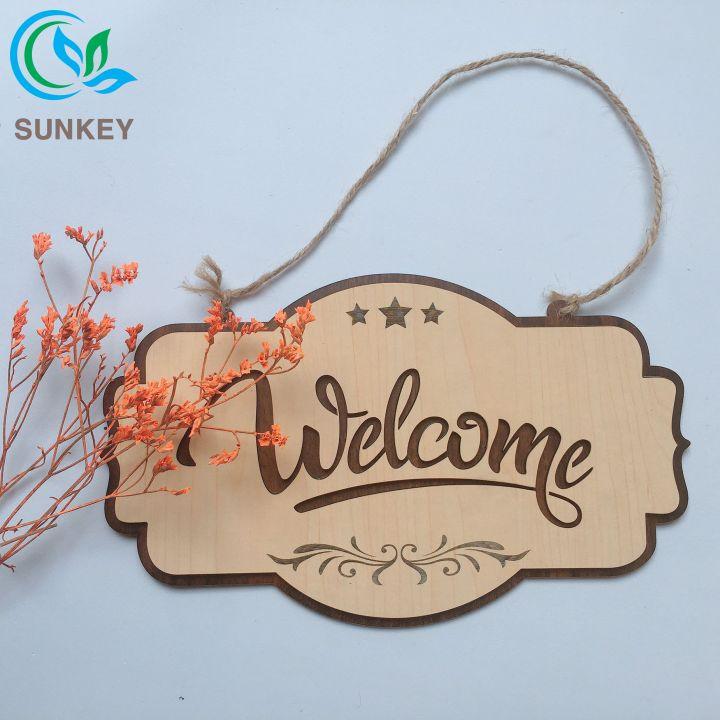 Bảng Gỗ Decor Chữ Welcome - Kích Thước 25x15 cm - Trang Trí Decor Mọi Không Gian