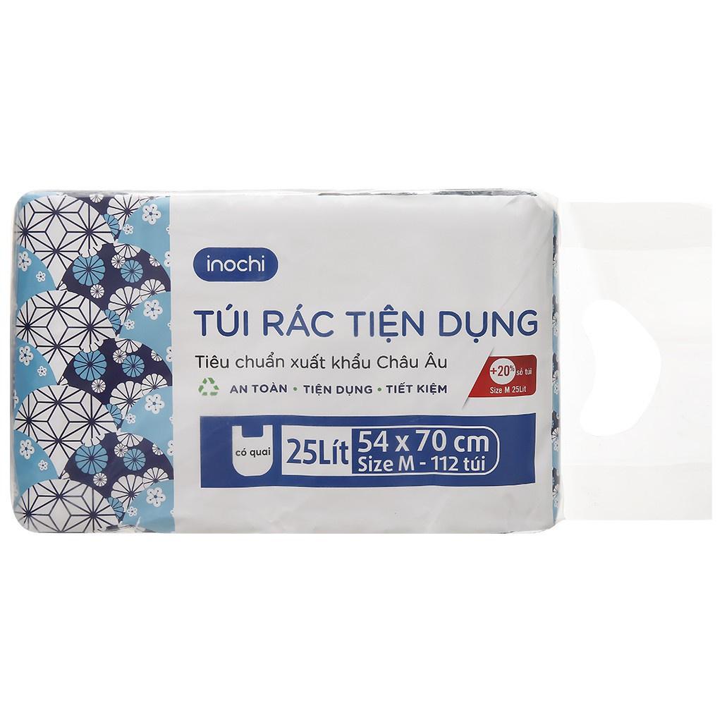 Lô 4 cuộn túi rác Inochi tiện dụng 25L