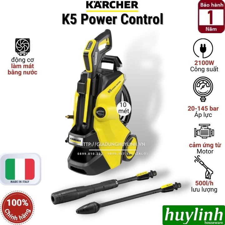 Máy xịt rửa xe cao áp Karcher K5 Power Control - Sản xuất tại Italy - Motor cảm ứng từ - Hàng chính hãng