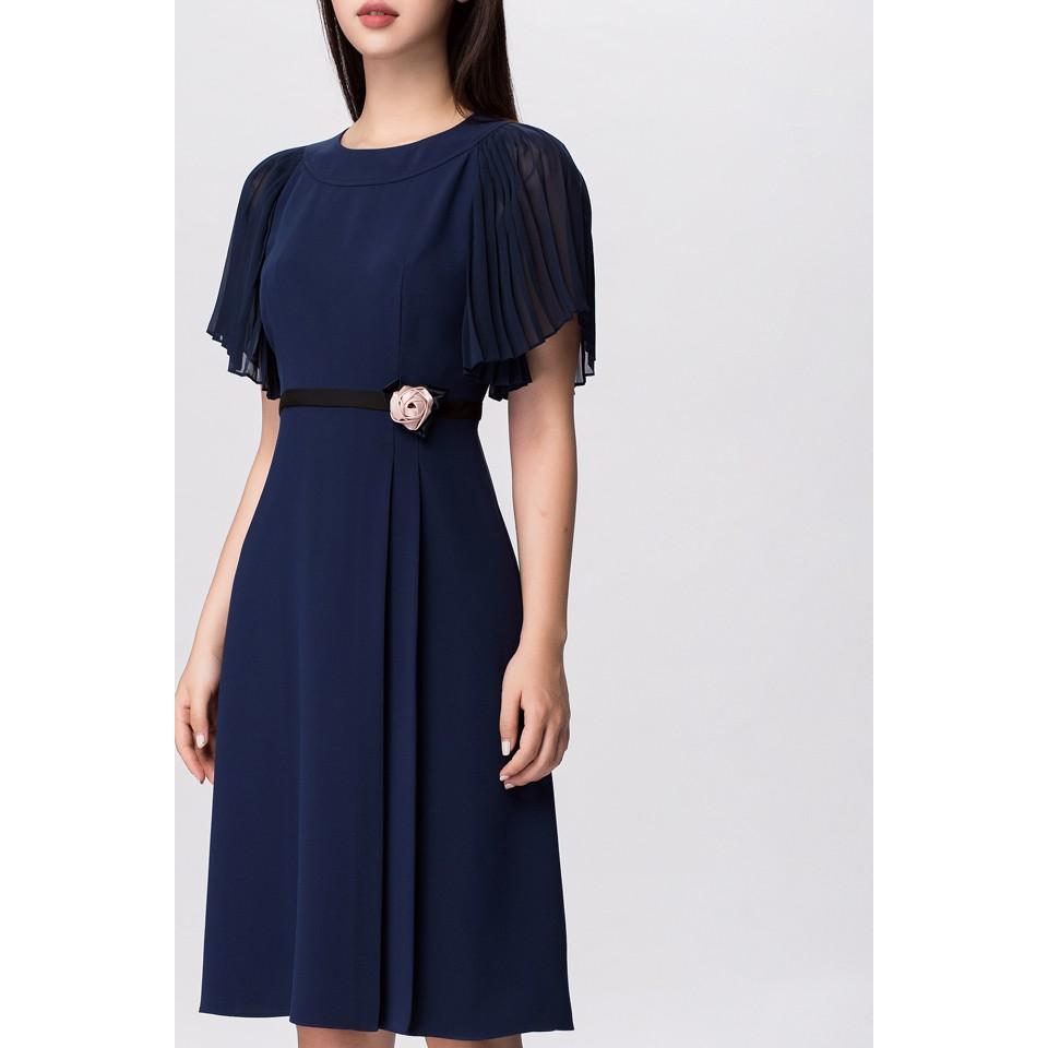 Đầm chân A xếp ly - D020084C