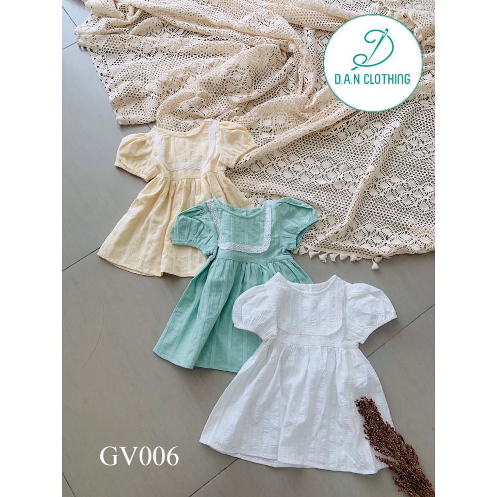 Váy Bé Gái Xòe Thanh Lịch Màu Xanh Nhẹ Cho Bé Từ 8 đến 25Kg