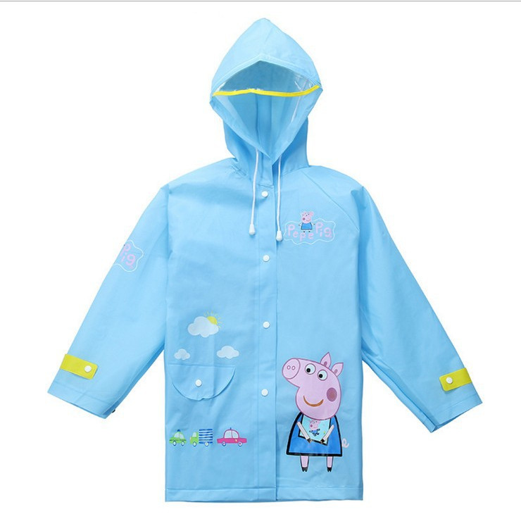 Áo đi mưa Peppa Pig chống thấm nước kèm bao bảo vệ cho bé trai