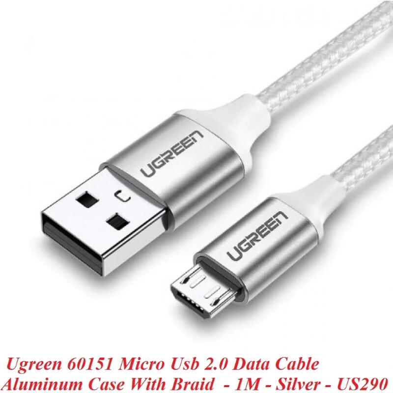 Ugreen UG60151US290TK 1m Cáp micro usb 2.0 bọc nhôm chống nhiễu - HÀNG CHÍNH HÃNG