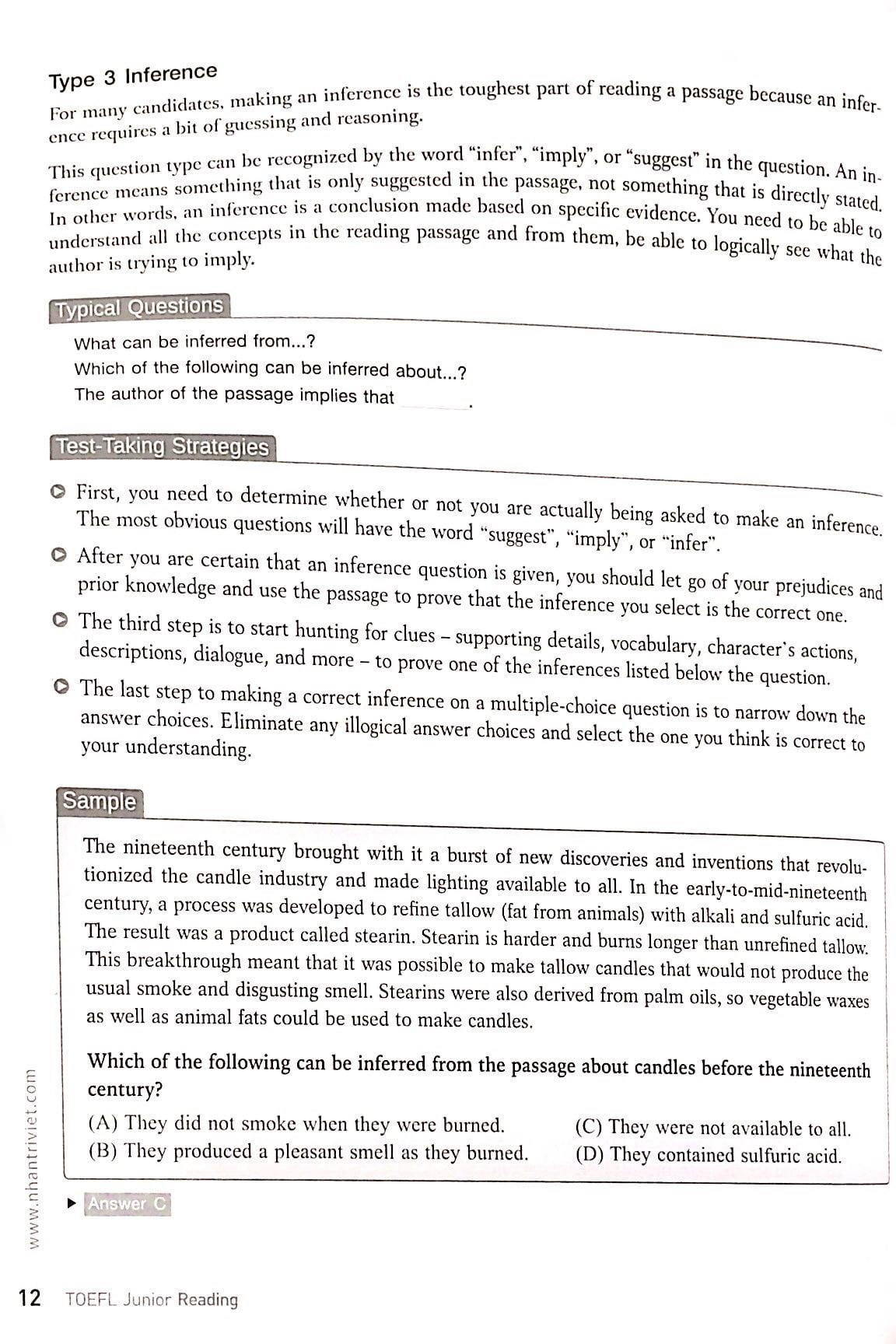 Sách TOEFL Junior Reading (Không CD)
