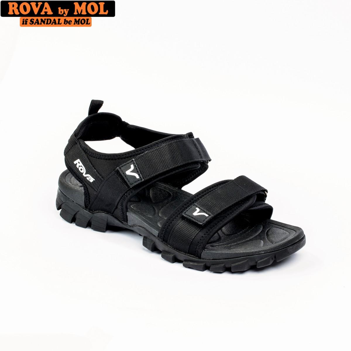 Sandal nam 2 quai ngang vải dù hiệu Rova RV003B