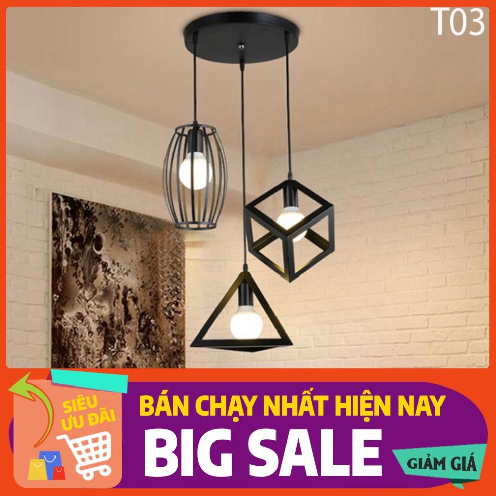 Đèn thả trần trang trí phòng ăn phòng khách , đèn thả trần đơn hình tam giác, hình vuông, hình bầu dục -T03