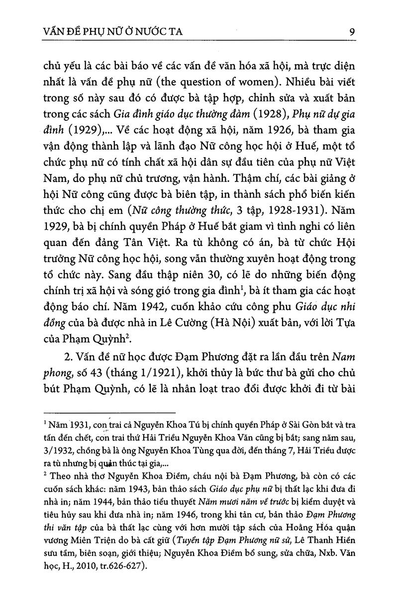 Sách Đạm Phương Nữ Sử - Vấn Đề Phụ Nữ Ở Nước Ta