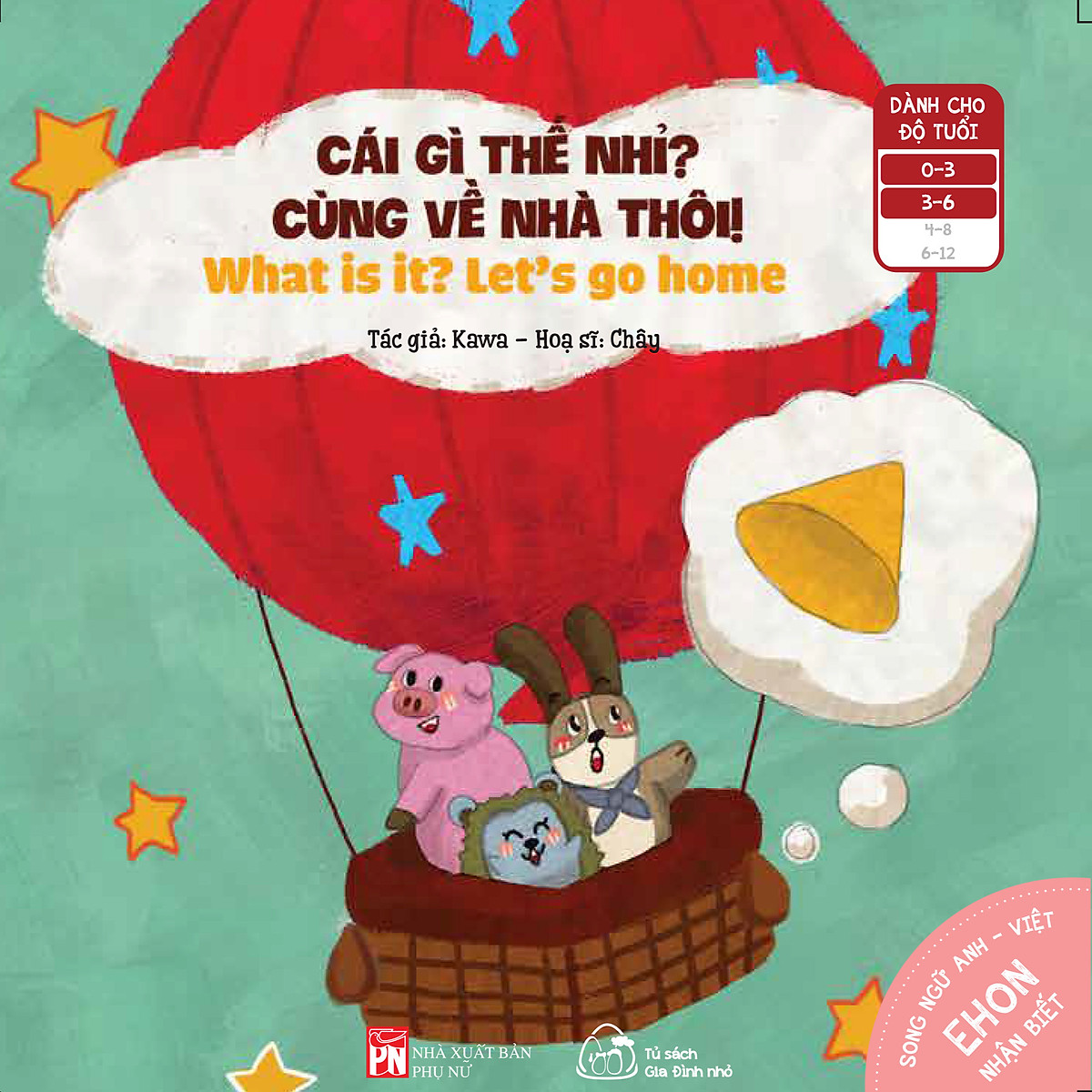 Sách Muki - Bộ 4 Cuốn Ehon Nhận Biết Song Ngữ Anh - Việt: Cái Gì Thế Nhỉ (Tặng Sổ Tay)