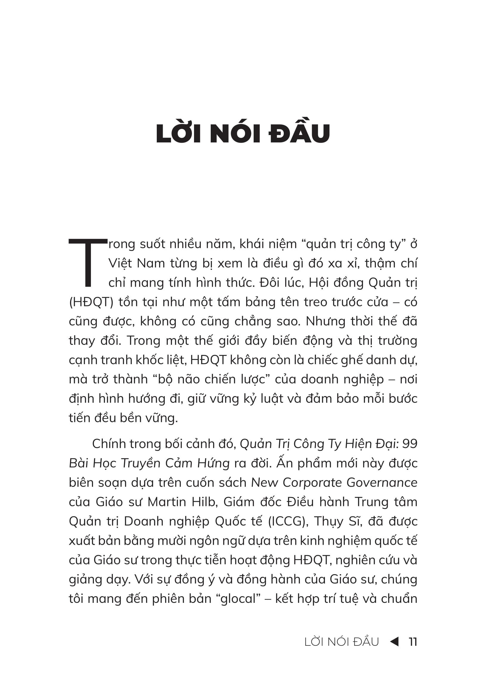 Sách - Quản Trị Công Ty Hiện Đại - 99 Bài Học Truyền Cảm Hứng Cho Hội Đồng Quản Trị Và Ban Điều Hành Cấp Cao