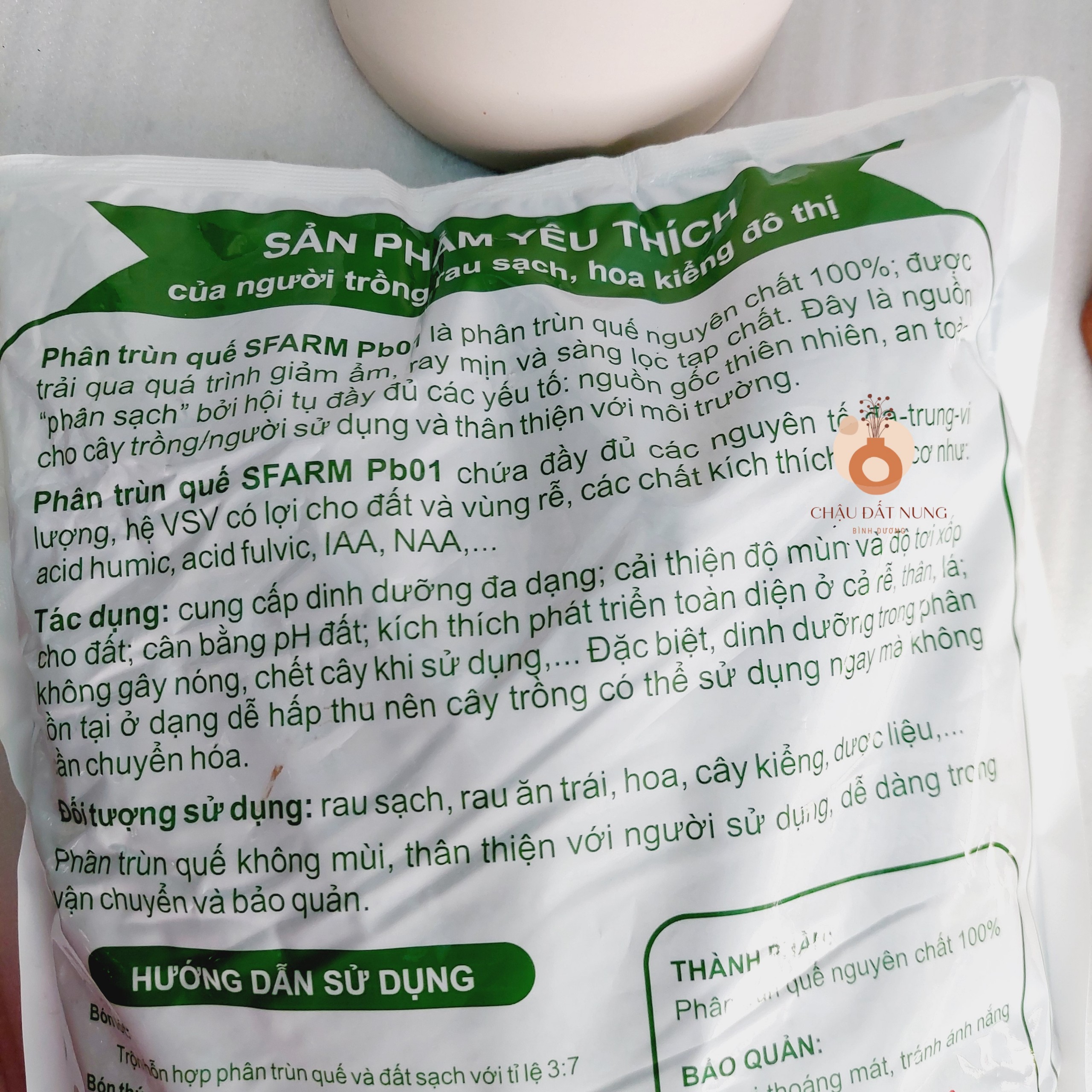 Phân trùn quế SFARM dạng bột Pb01 - 2kg