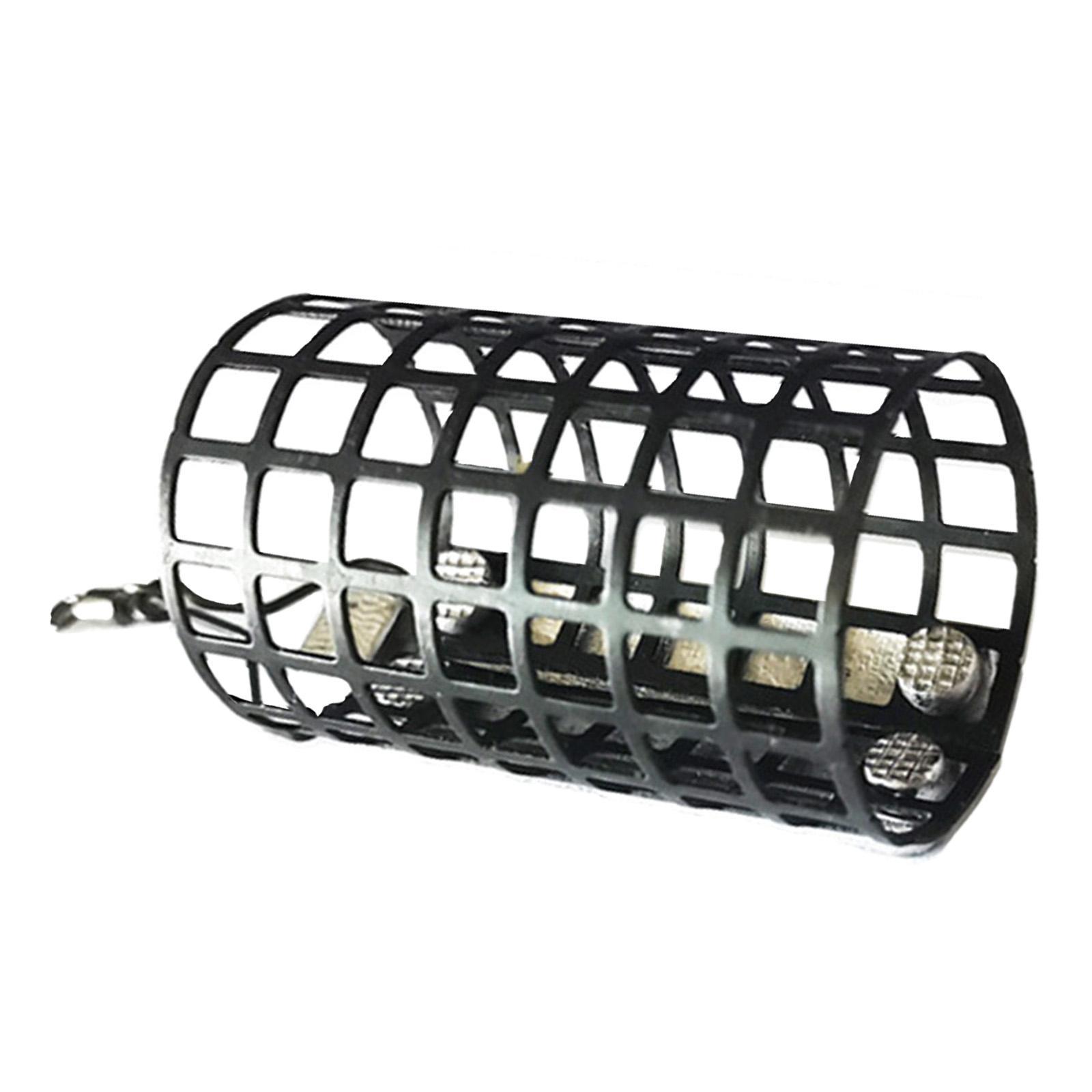 Metal Feeder Cage with Swivel Feeder Holder Round for Carp Fishing Accessory