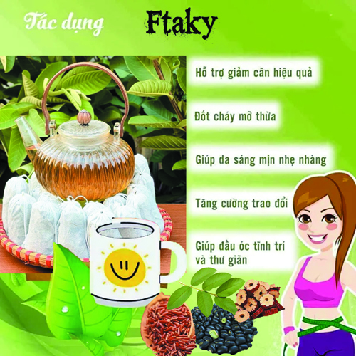 Trà lá ổi túi lọc 35 túi - Tan mỡ giảm cân, ngừa tiểu đường