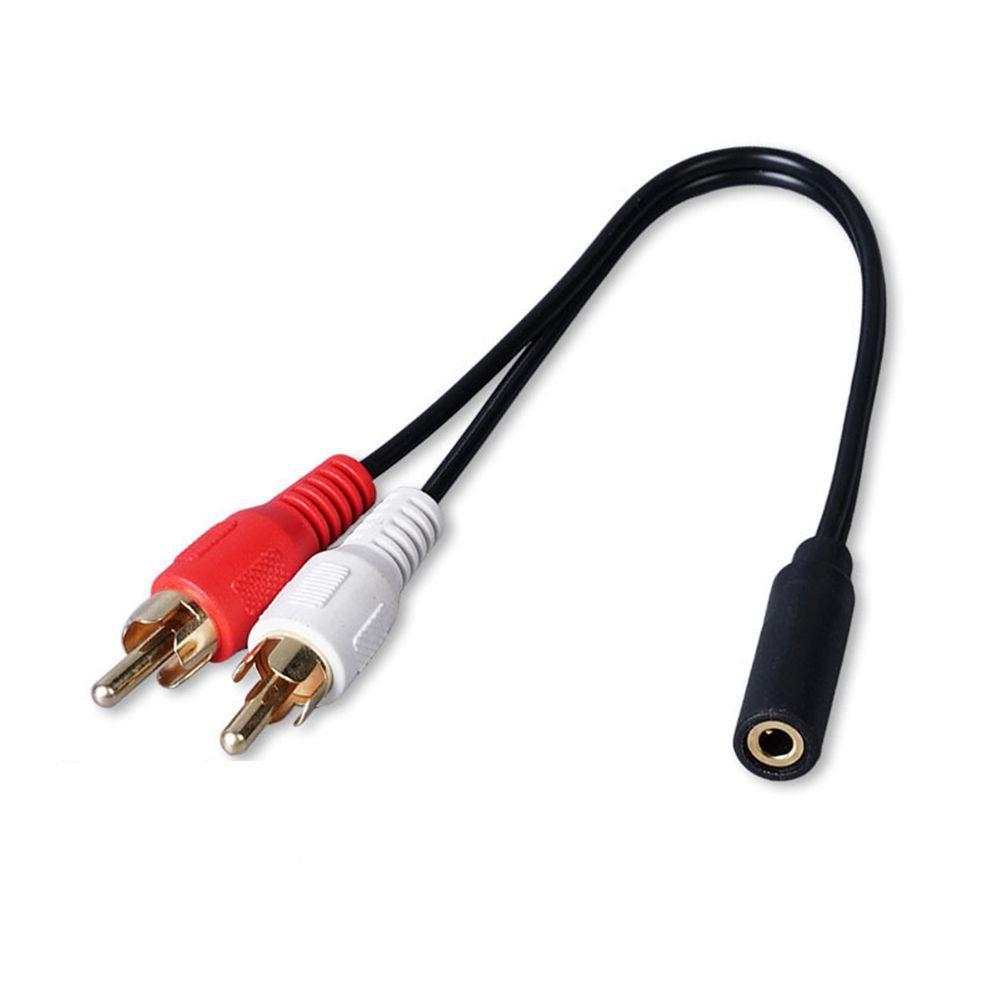 Bộ 5 Dây Cáp Chuyển Đổi Âm Thanh Rca Av 1 Đầu Cắm 3.5mm Sang 2 Rca Nhiều Màu Cho Pc Tv